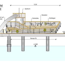 Planentwurf von der neuen Seebrücke